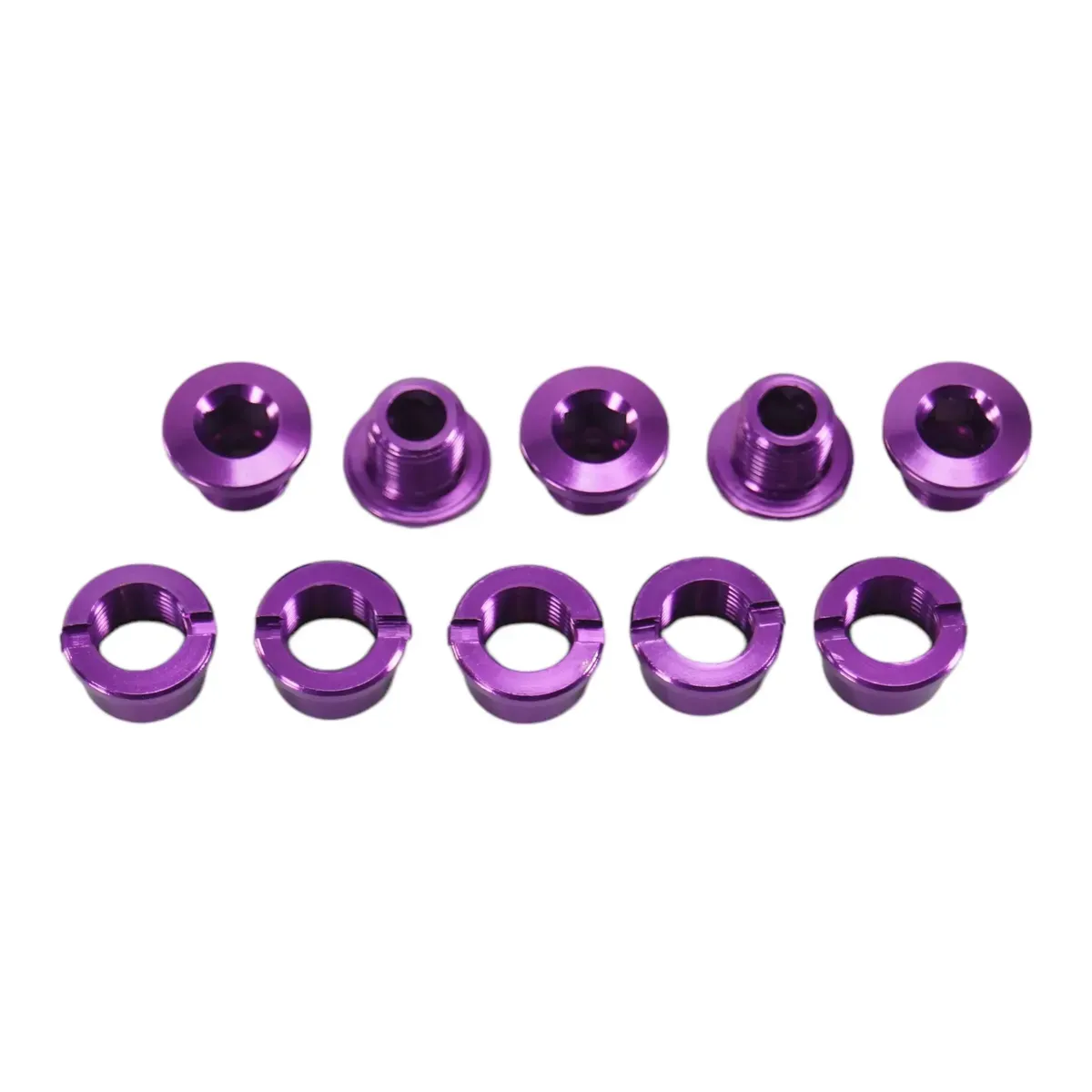 SD Alloy Chainring Bolts, set of 5 Purple